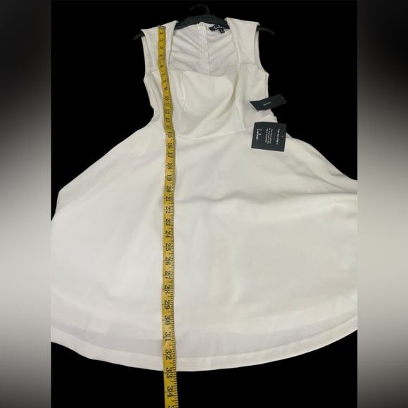 Lulus Off-white Square Neck Sleeveless Dress Size Small - Picture 6 of 10